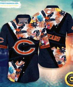 nfl chicago bears hawaiian shirt flower island inspired apparel tn9w6f